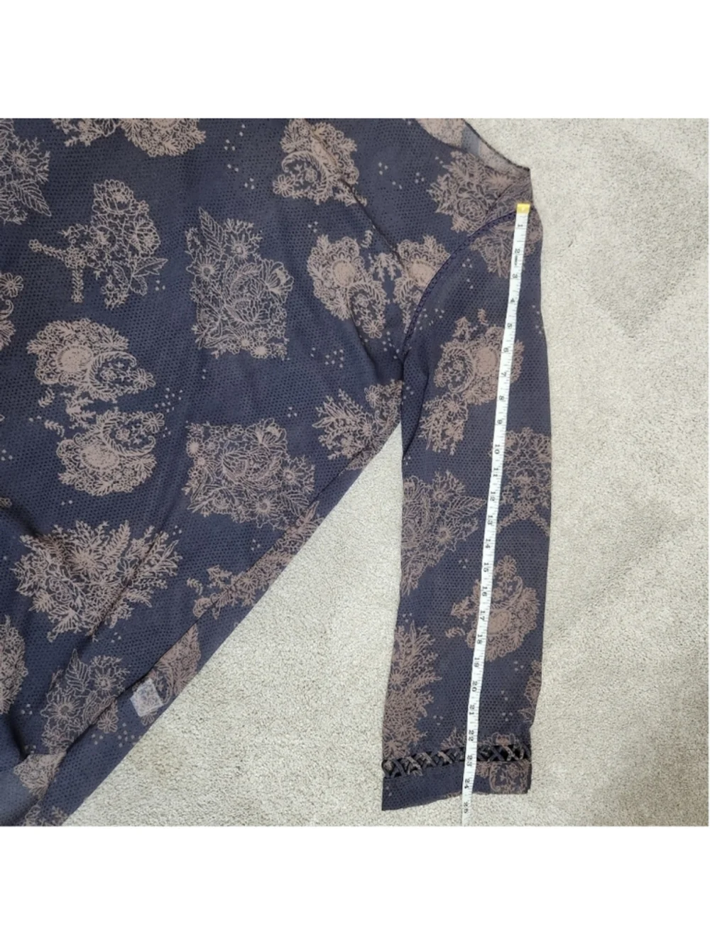 Gentle Fawn Sheer Long Sleeve Dress Size S Baggy Oversized Whimsigoth Dark Fairy - Picture 8 of 15